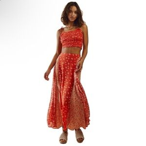 Free People Kaia Maxi Skirt and Crop Top Set - Size S